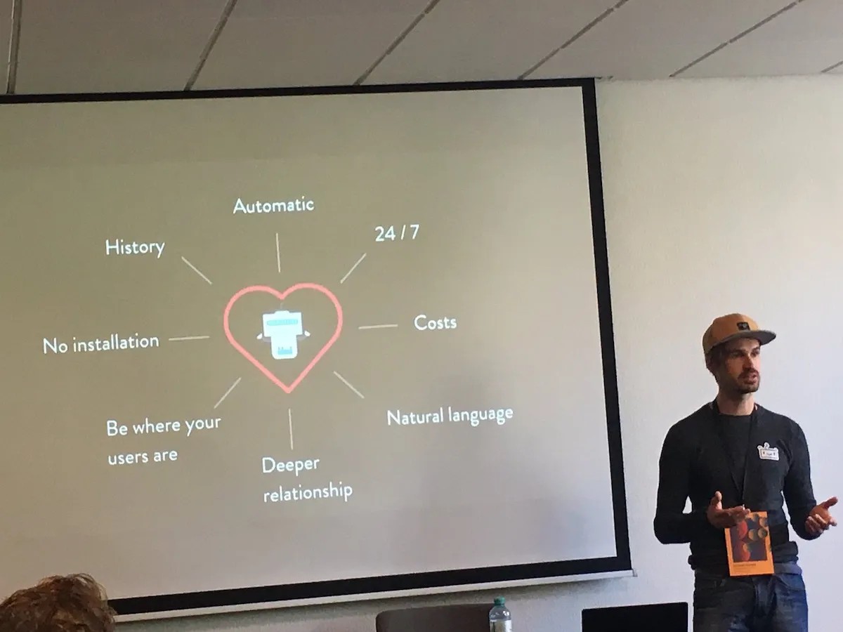 Photo of myself doing an unconference talk