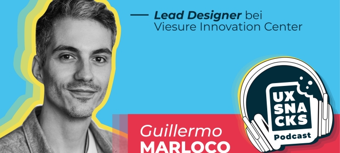 Porträt eines Mannes, daneben UX Snacks Podcast-Logo.